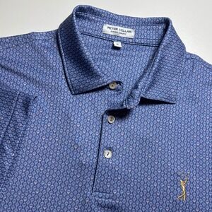 Peter Millar Summer Comfort Players Championship Mens M Shaker Golf Polo